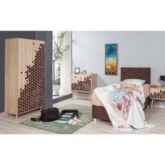 Шкаф Kalune Design Wardrobe 869 (IV), 90 см, коричневый/дуб цена и информация | Шкафы | pigu.lt