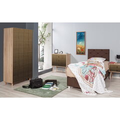 Шкаф Kalune Design Wardrobe 869 (IV), 90 см, дуб/желтый цена и информация | Шкафы | pigu.lt