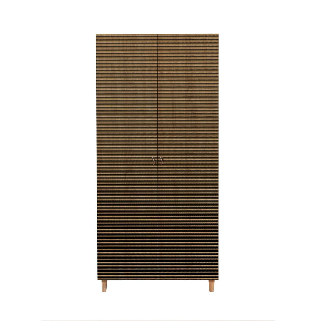 Spinta Kalune Design Wardrobe 869 (IV), 90 cm, ąžuolo spalvos/geltona kaina ir informacija | Spintos | pigu.lt