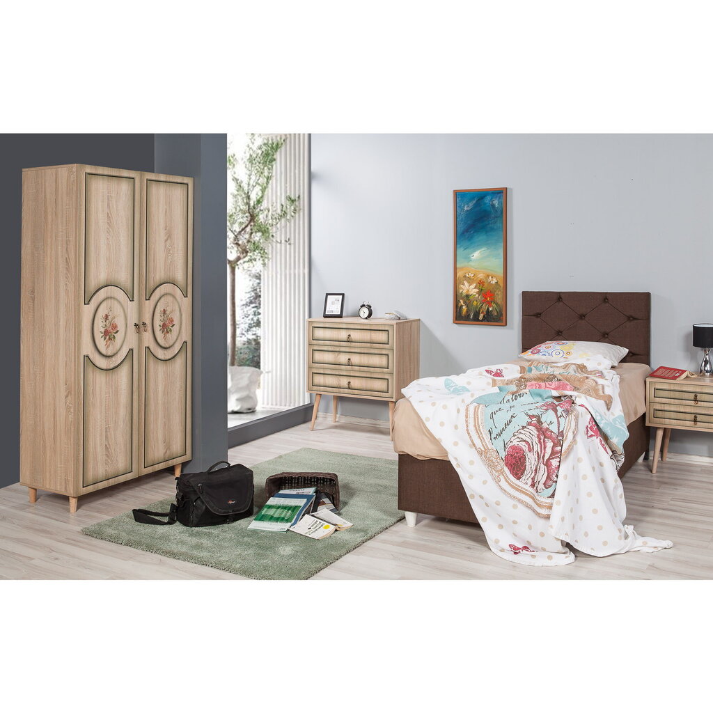 Spinta Kalune Design Wardrobe 869 (IV), 90 cm, ąžuolo spalvos kaina ir informacija | Spintos | pigu.lt