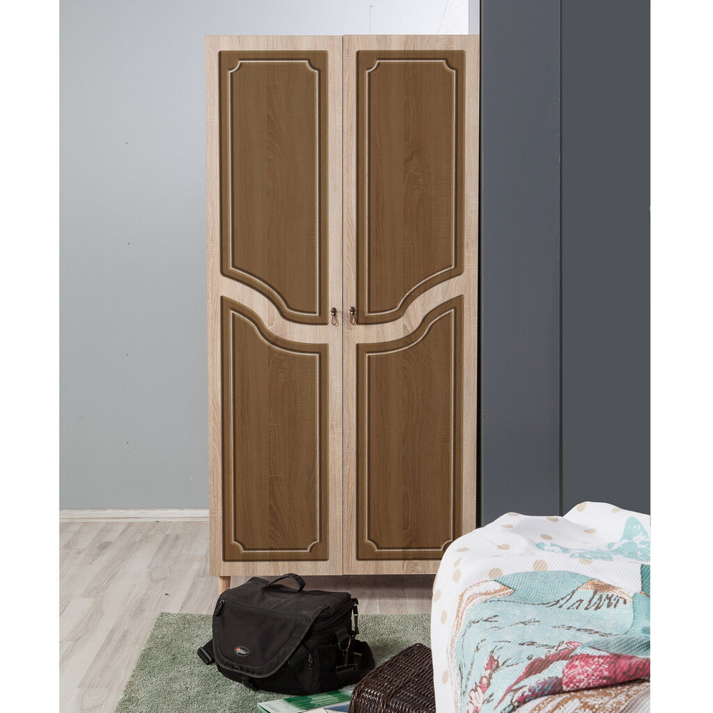 Spinta Kalune Design Wardrobe 869 (IV), 90 cm, ruda/ąžuolo spalvos kaina ir informacija | Spintos | pigu.lt