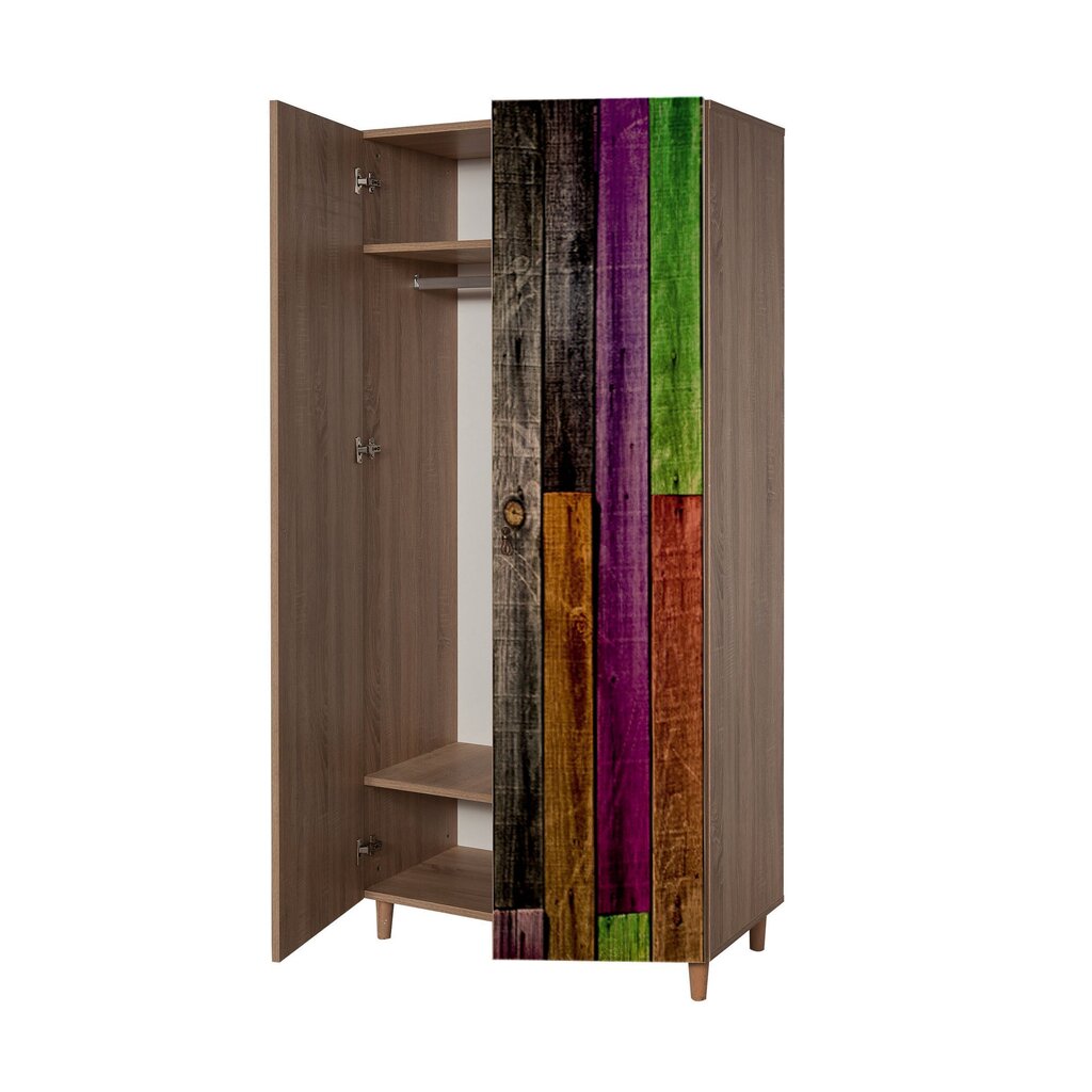 Spinta Kalune Design Wardrobe 863 (I), 90 cm, ąžuolo/įvairių spalvų цена и информация | Spintos | pigu.lt