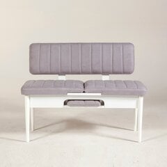 Suolas Kalune Design 869, baltas/šviesiai pilkas kaina ir informacija | Virtuvės ir valgomojo kėdės | pigu.lt