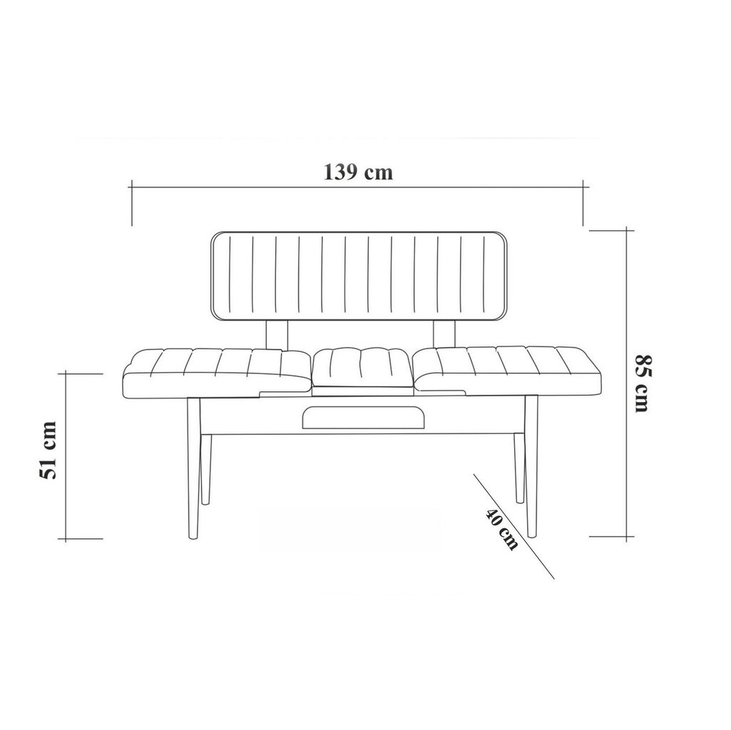 Suolas Kalune Design 869, rudas/mėlynas kaina ir informacija | Virtuvės ir valgomojo kėdės | pigu.lt