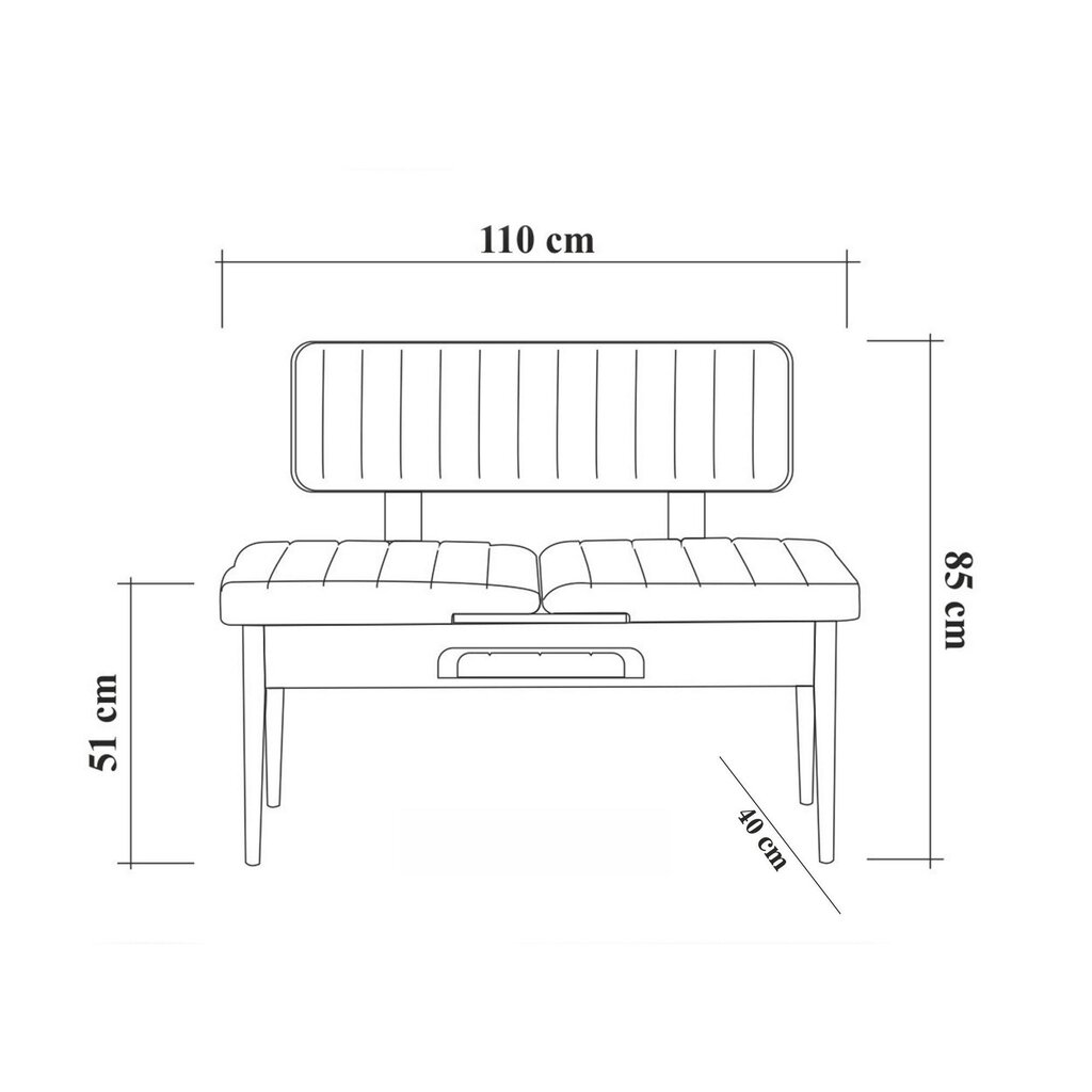 Suolas Kalune Design 869, rudas/mėlynas цена и информация | Virtuvės ir valgomojo kėdės | pigu.lt