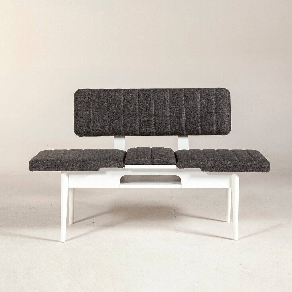 Suolas Kalune Design 869, baltas/pilkas kaina ir informacija | Virtuvės ir valgomojo kėdės | pigu.lt