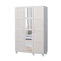 Шкаф Kalune Design Wardrobe 869 (III) с зеркалом, 120 см, белый цена и информация | Шкафы | pigu.lt