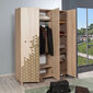 Spinta Kalune Design Wardrobe 863 (VI), 135 cm, ąžuolo spalvos/geltona цена и информация | Spintos | pigu.lt