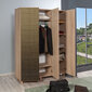 Spinta Kalune Design Wardrobe 863 (VI), 135 cm, ąžuolo spalvos/geltonos spalvos kaina ir informacija | Spintos | pigu.lt