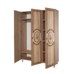 Шкаф Kalune Design Wardrobe 863 (IV), 135 см, дуб/красный цена и информация | Шкафы | pigu.lt