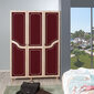 Spinta Kalune Design Wardrobe 863 (VI), 135 cm, ąžuolo spalvos/tamsiai raudona цена и информация | Spintos | pigu.lt