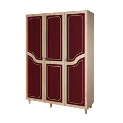 Spinta Kalune Design Wardrobe 863 (VI), 135 cm, ąžuolo spalvos/tamsiai raudona kaina ir informacija | Spintos | pigu.lt