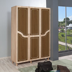 Шкаф Kalune Design Wardrobe 863 (VI), 135 см, дуб/темно-коричневый цена и информация | Шкафы | pigu.lt