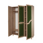 Spinta Kalune Design Wardrobe 863 (VI), 135 cm, ąžuolo spalvos/tamsiai žalia kaina ir informacija | Spintos | pigu.lt