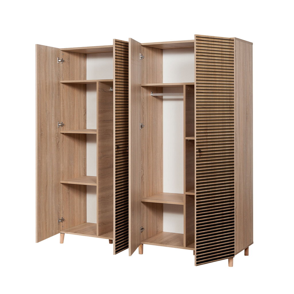 Spinta Kalune Design Wardrobe 869 (V), 180 cm, ąžuolo spalvos/geltona kaina ir informacija | Spintos | pigu.lt