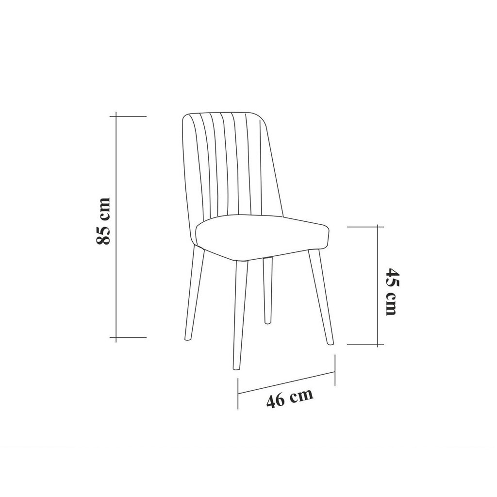 Valgomojo komplektas Kalune Design 869(I), baltas/mėlynas kaina ir informacija | Valgomojo komplektai | pigu.lt