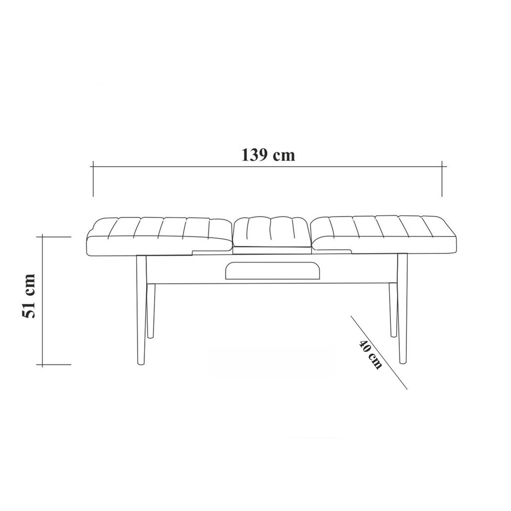 Valgomojo komplektas Kalune Design 869(I), baltas/pilkas kaina ir informacija | Valgomojo komplektai | pigu.lt