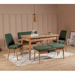 Комплект для столовой Kalune Design 869(I), зеленый/бежевый цена и информация | Комплекты мебели для столовой | pigu.lt