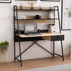 Rašomasis stalas Kalune Design 570 (I), juodas/šviesiai rudas kaina ir informacija | Kompiuteriniai, rašomieji stalai | pigu.lt