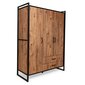 Spinta Kalune Design Wardrobe 570, 135 cm, šviesiai ruda/juoda kaina ir informacija | Spintos | pigu.lt