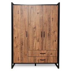 Шкаф Kalune Design Wardrobe 570, 135 см, светло-коричневый/черный цена и информация | Шкафы | pigu.lt