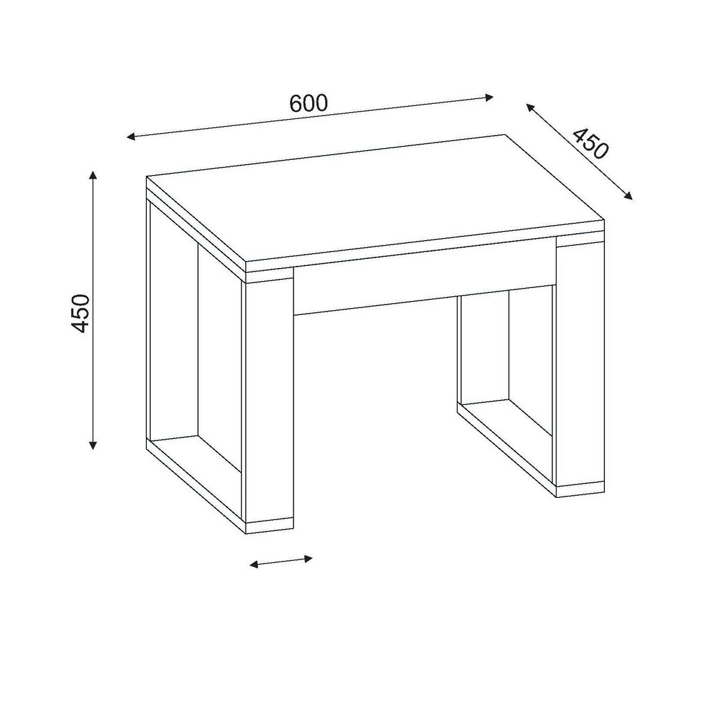 Kavos staliukas Kalune Design 731, smėlio spalvos/baltas цена и информация | Kavos staliukai | pigu.lt