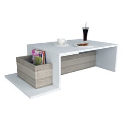Kavos staliukas Kalune Design 731, baltas/smėlio spalvos kaina ir informacija | Kavos staliukai | pigu.lt