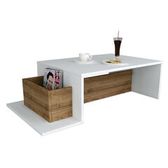 Кофейный столик Kalune Design 731, белый/коричневый цена и информация | Журнальные столики | pigu.lt
