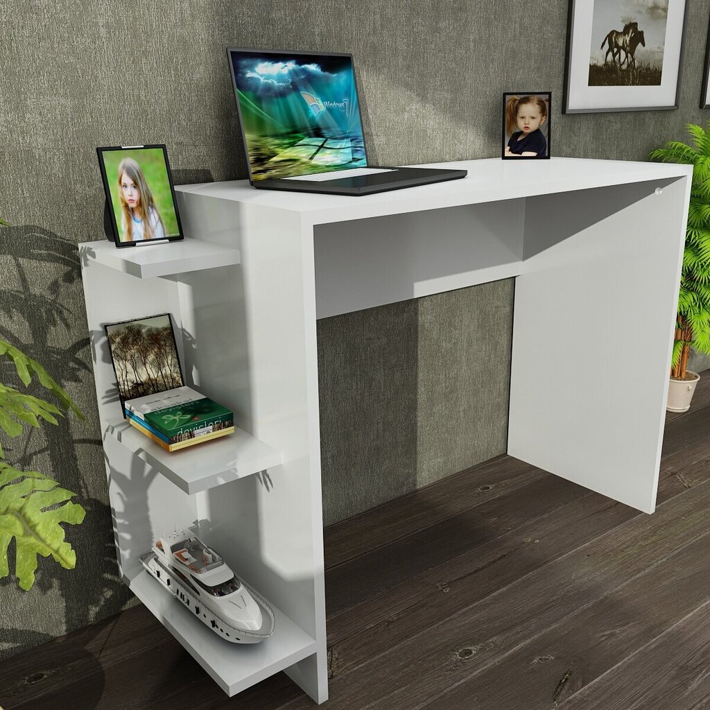 Rašomasis stalas Kalune Design 731, 73,5 cm, baltas kaina ir informacija | Kompiuteriniai, rašomieji stalai | pigu.lt