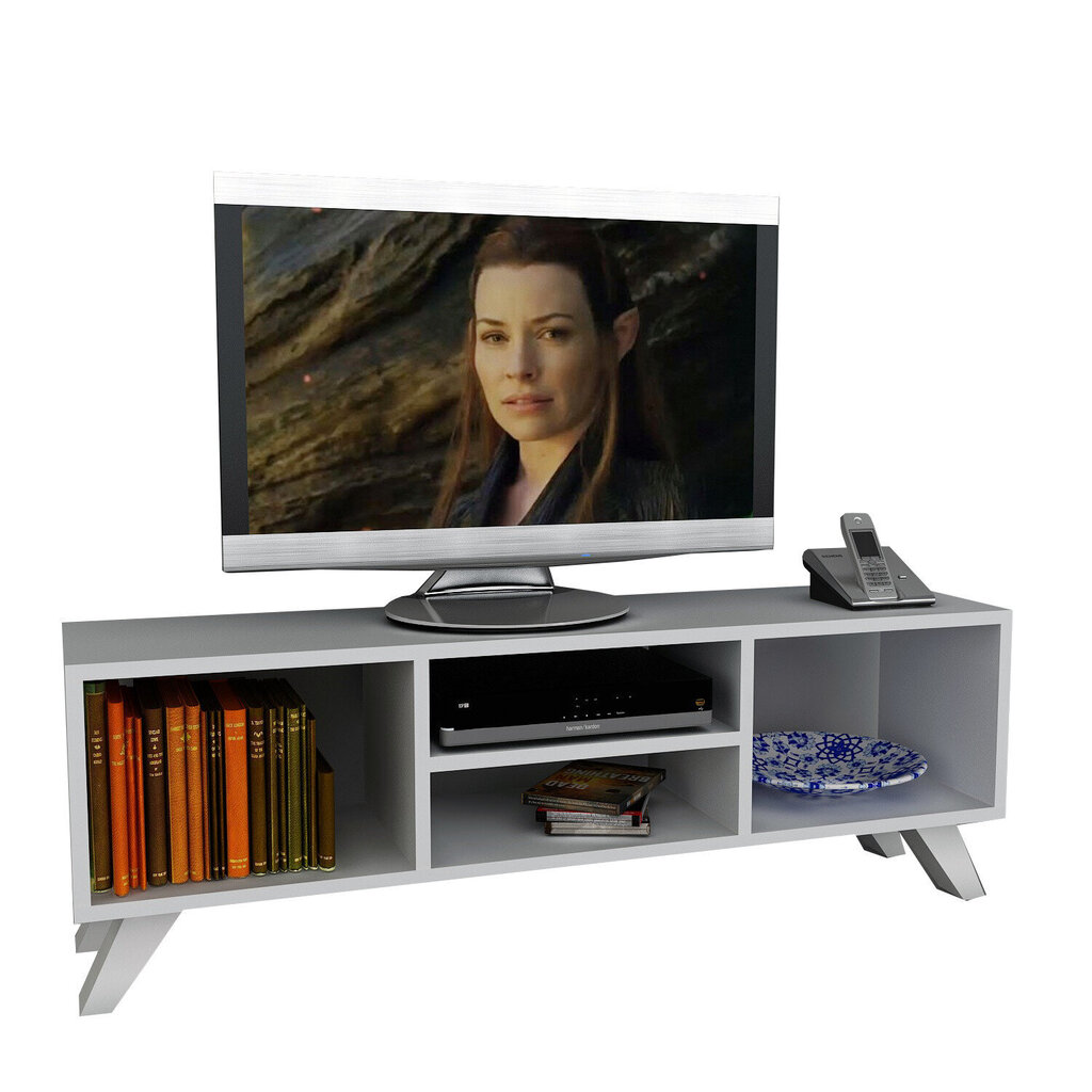 TV staliukas Kalune Design 731, 125 cm, baltas kaina ir informacija | TV staliukai | pigu.lt