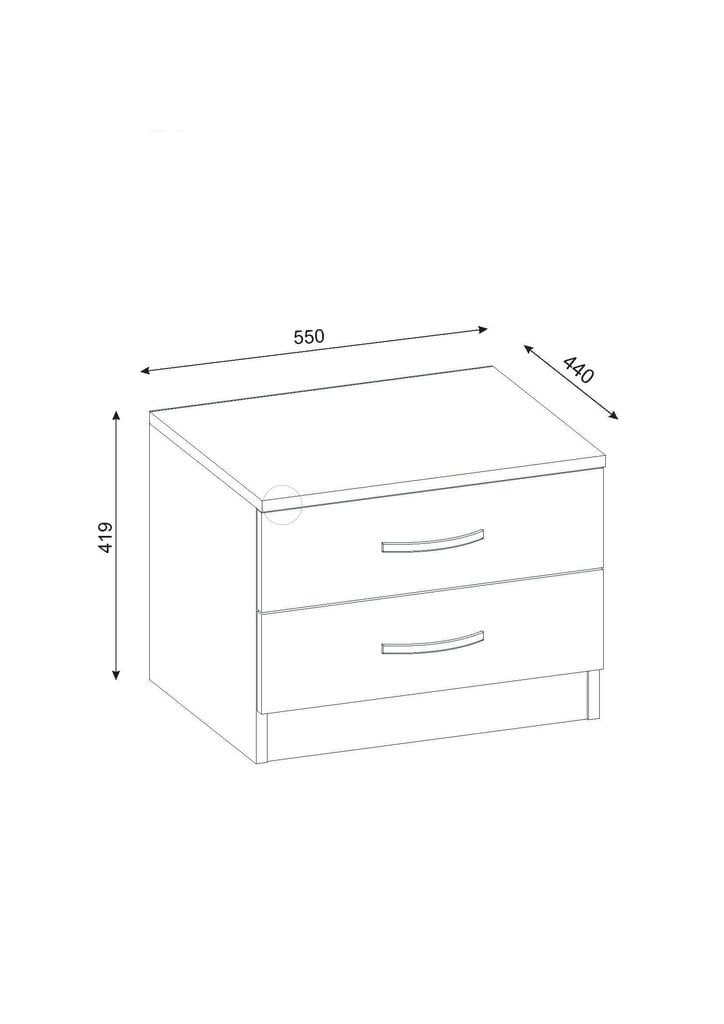 Naktinis staliukas Kalune Design 731, 41,9 cm, baltas kaina ir informacija | Spintelės prie lovos | pigu.lt