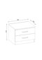 Naktinis staliukas Kalune Design 731, 41,9 cm, baltas kaina ir informacija | Spintelės prie lovos | pigu.lt