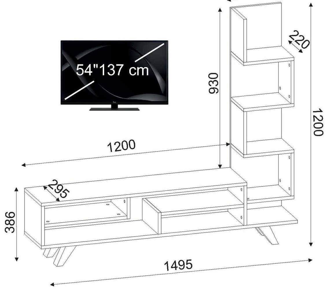 Sekcija Kalune Design 731(II), ruda цена и информация | Sekcijos | pigu.lt