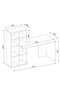 Rašomasis stalas Kalune Design 731, 123,6 cm, baltas/rudas цена и информация | Kompiuteriniai, rašomieji stalai | pigu.lt