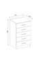 Komoda Kalune Design 731, 90 cm, balta kaina ir informacija | Komodos | pigu.lt