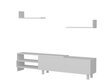 Svetainės baldų komplektas Kalune Design 745(III), baltas kaina ir informacija | Sekcijos | pigu.lt