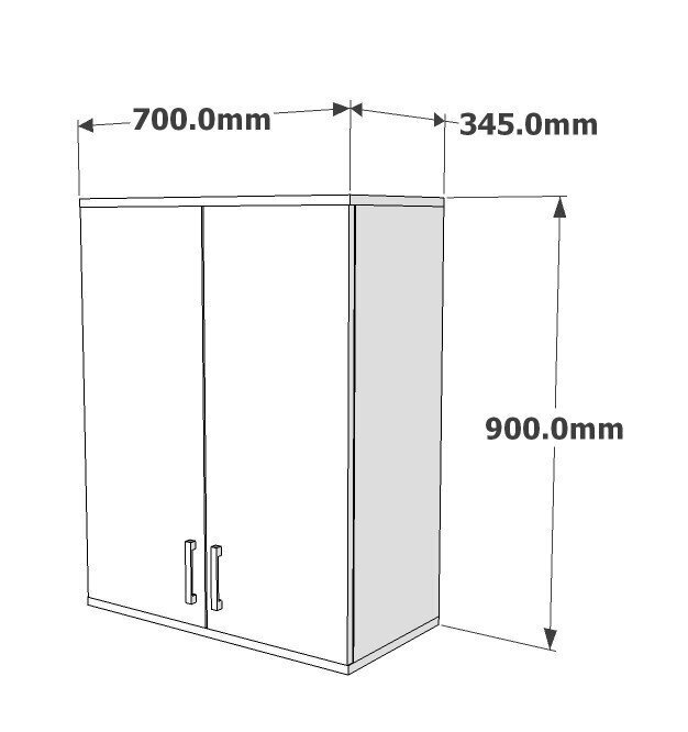 Vonios spintelė Kalune Design 745(I), balta kaina ir informacija | Vonios spintelės | pigu.lt