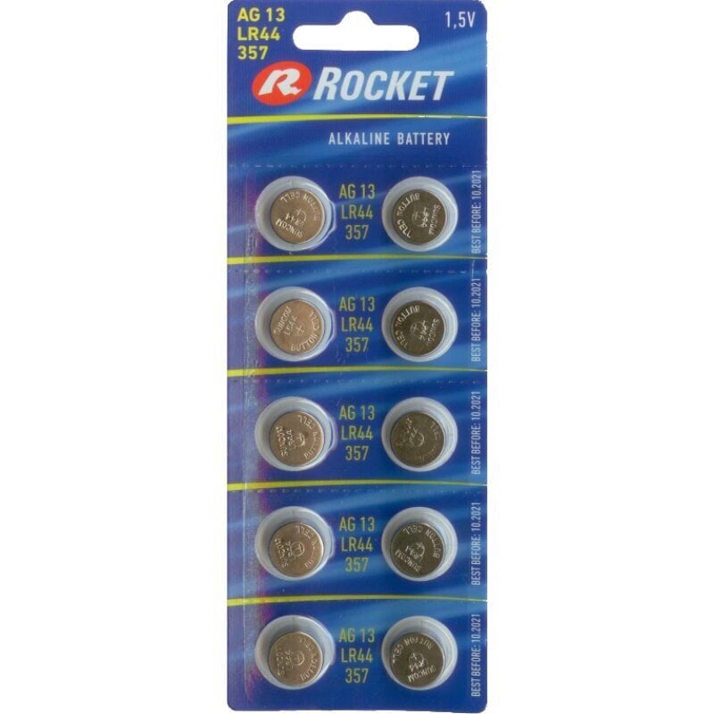 Rocket Alkaline elementas LR44 A76 AG13, 10 vnt. цена и информация | Elementai | pigu.lt