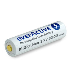 everActive USB įkraunamas akumuliatorius su PCM 18650 3200mAh kaina ir informacija | Elementai | pigu.lt