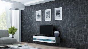 TV spintelė Cama Meble Vigo New 140N, pilka/balta kaina ir informacija | TV staliukai | pigu.lt