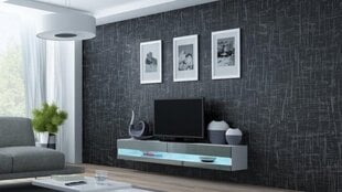 TV staliukas Cama Meble Vigo, 180x30x40 cm, baltas kaina ir informacija | TV staliukai | pigu.lt