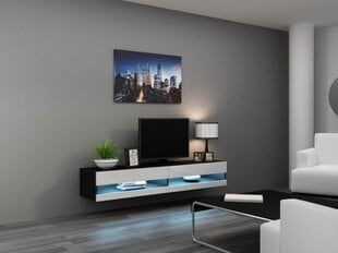 TV spintelė Cama Meble Vigo New 180N, juoda/balta kaina ir informacija | TV staliukai | pigu.lt