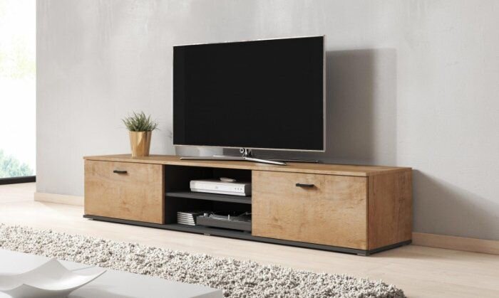 TV spintelė Cama Meble Soho 180, ruda/juoda kaina ir informacija | TV staliukai | pigu.lt