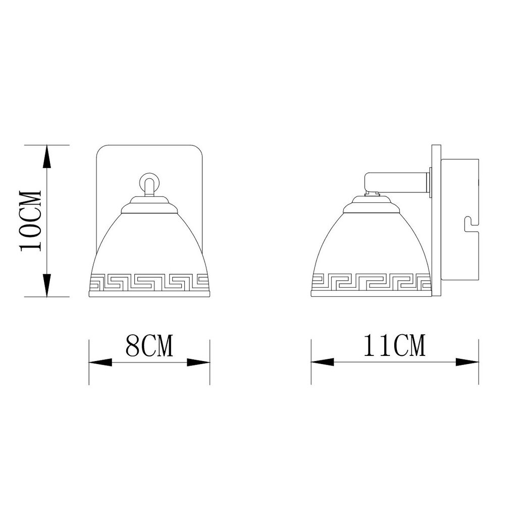 Sieninis šviestuvas G.LUX GM-069-1 kaina ir informacija | Sieniniai šviestuvai | pigu.lt