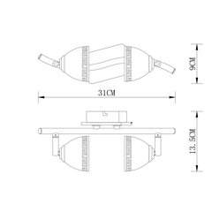 Потолочный светильник G.LUX GM-069-2 цена и информация | Потолочные светильники | pigu.lt