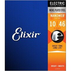 Stygos elektrinei gitarai Elixir 12052 0.012-0.053 Phosphor Bronze Nanoweb kaina ir informacija | Priedai muzikos instrumentams | pigu.lt