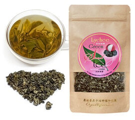Lychee „Green Snail” - Elitinė Kinų Žalioji arbata - Ličiai „Žalioji Sraigė“, 100g kaina ir informacija | Arbata | pigu.lt