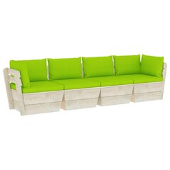 Keturvietė sodo sofa, ruda цена и информация | Садовые стулья, кресла, пуфы | pigu.lt