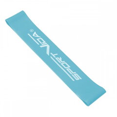 Резина сопротивления для фитнеса и GYM SportVida, 600х50х0.6 мм, (0-5 кг) Light Blue цена и информация | Фитнес-резинки, гимнастические кольца | pigu.lt