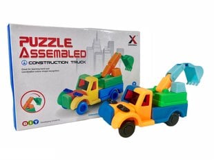 Красочная машинка Puzzle Assembled Excavator цена и информация | Игрушки для мальчиков | pigu.lt